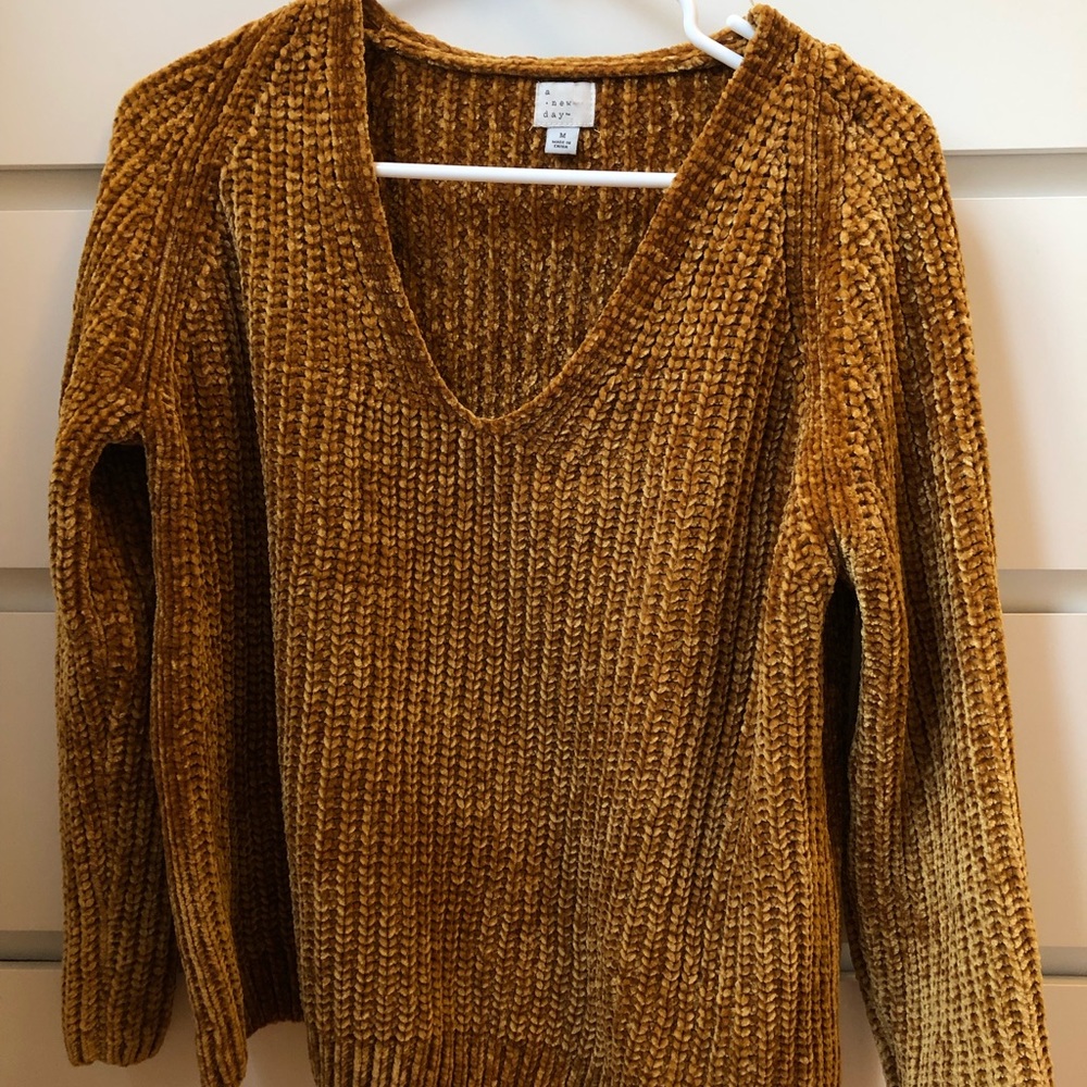 Mustard chenille sweater